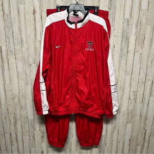 Texas Tech Vintage 90s Men Nike Windsuit Track Suit Windbreaker Pant XXL  Red